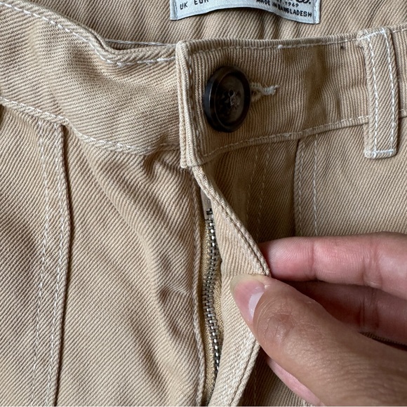 Wide leg high waisted khaki pants - Picture 4 of 8